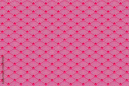 pink fishscales seamless pattern with white line,Retro Modern 60s 70s photo