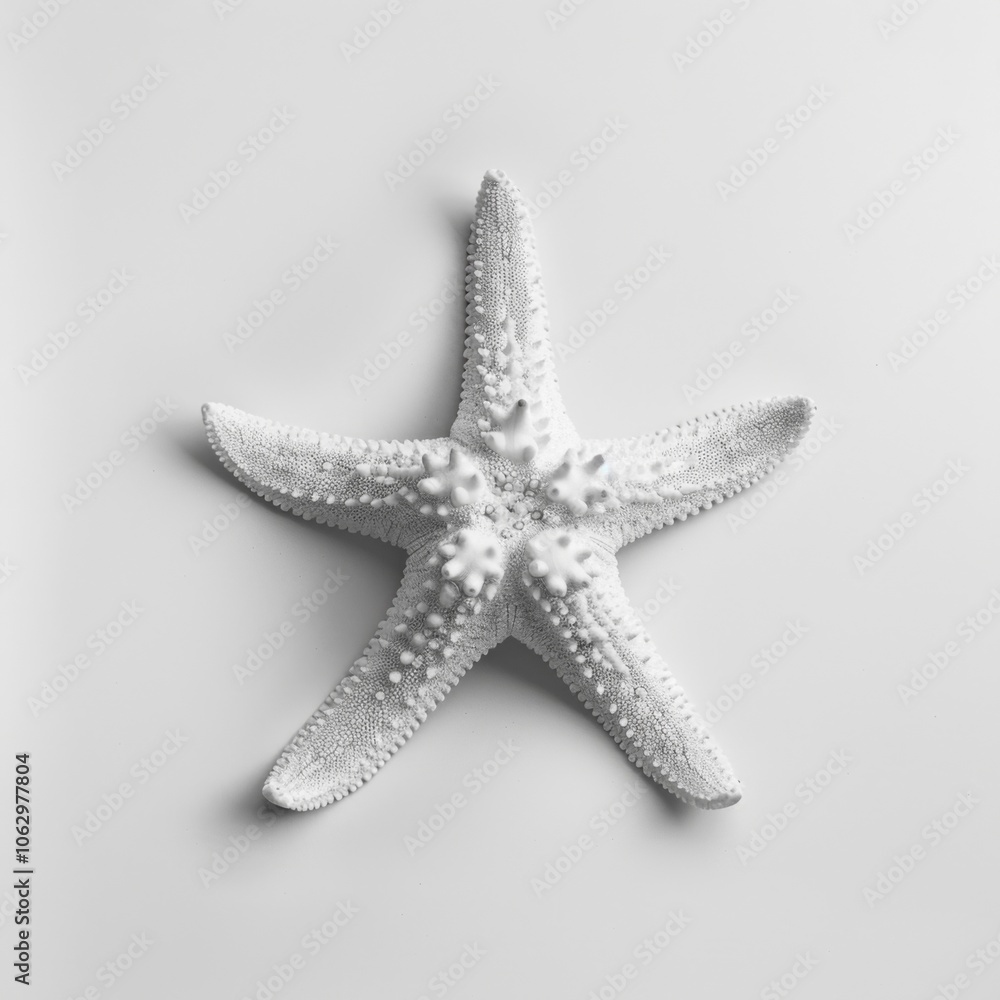 Elegant White Starfish on a Soft Grey Background, Capturing the Beauty of Marine Life and Coastal Aesthetics for Nature-Themed Designs. Elegant White Starfish on a Soft Grey Background, Capturing the Beauty of Marine Life and Coastal Aesthetics for Nature-Themed Designs.