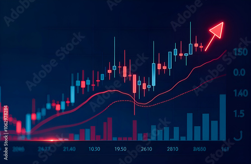 stock market graph displaying financial trends 
