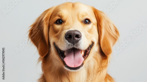 The Golden Retriever Smiling