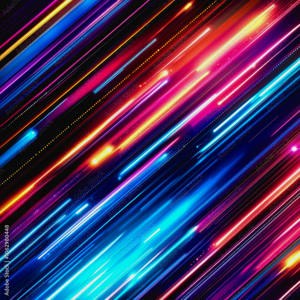 This vibrant abstract digital composition showcases colorful stripes and glowing lines, creating a dynamic and energetic background ideal for modern designs. This vibrant abstract digital composition showcases colorful stripes and glowing lines, creating a dynamic and energetic background ideal for modern designs.