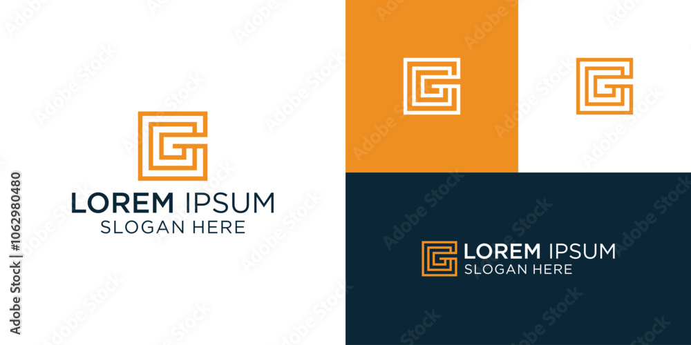 Letter GC CG C G with square logo icon design vector design template inspiration Letter GC CG C G with square logo icon design vector design template inspiration