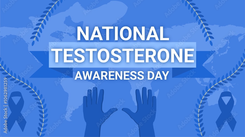 Naklejka premium National Testosterone Awareness Day web banner design illustration 