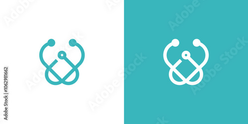 love stethoscope logo healthcare and medical design vector illustration