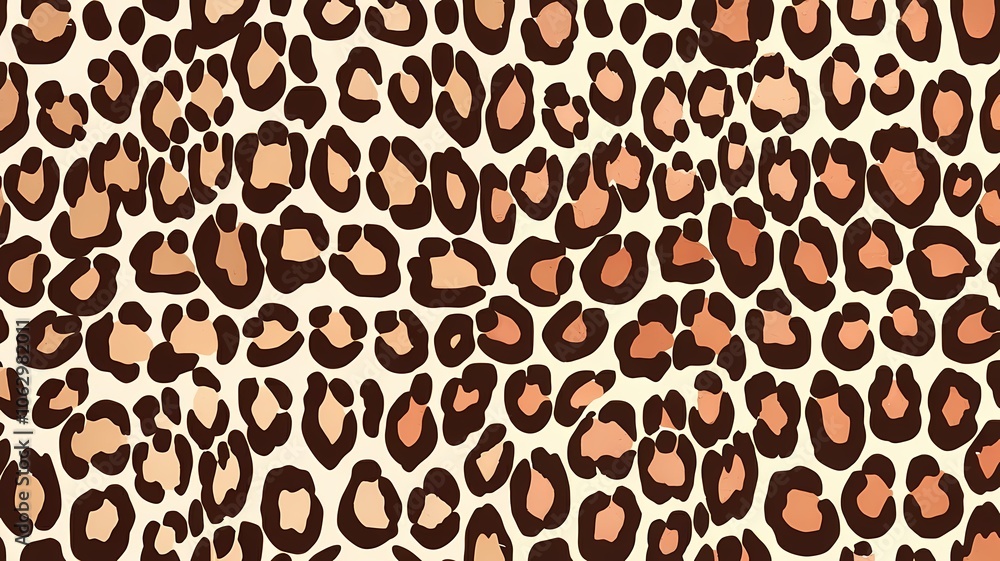 A chic leopard print pattern in soft browns and beiges. A chic leopard print pattern in soft browns and beiges.
