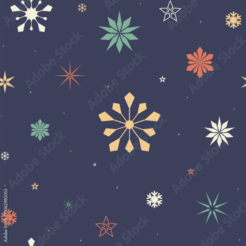 abstract background with snowflakes