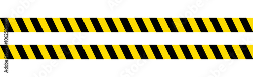Yellow caution tape black stripe vector illustration