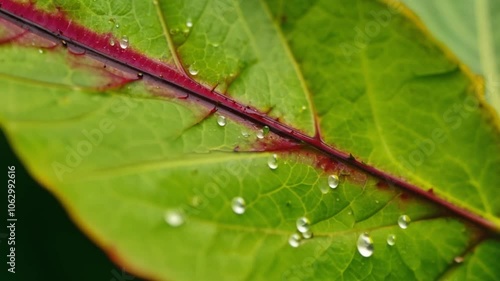 Vibrant Sorrel Leaf Macro: Green and Red Contrast for Organic Themes