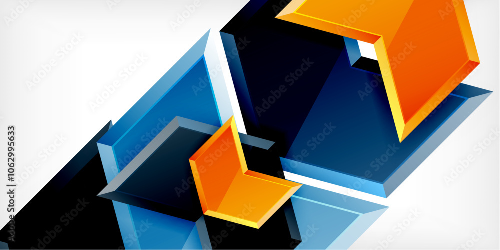 Vector 3d arrow techno design template Vector 3d arrow techno design template