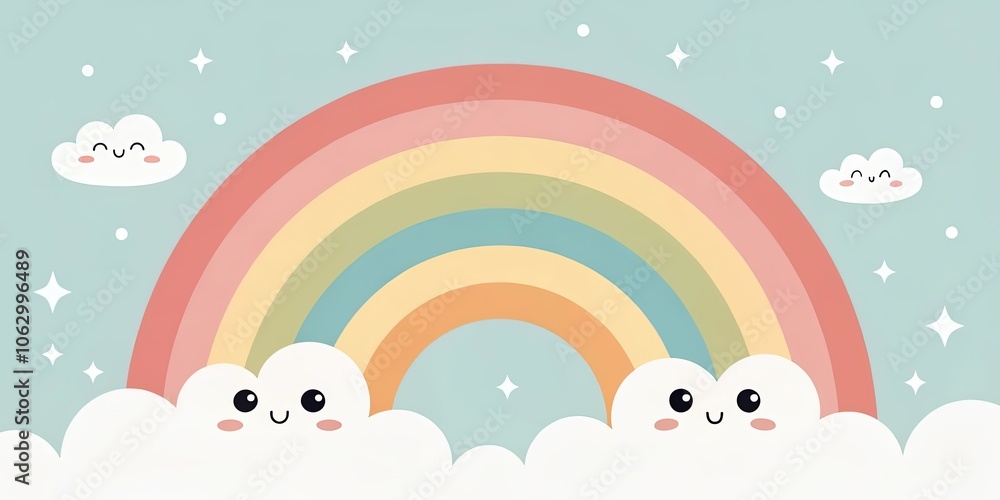minimalist cute cartoon rainbow stripes background minimalist cute cartoon rainbow stripes background