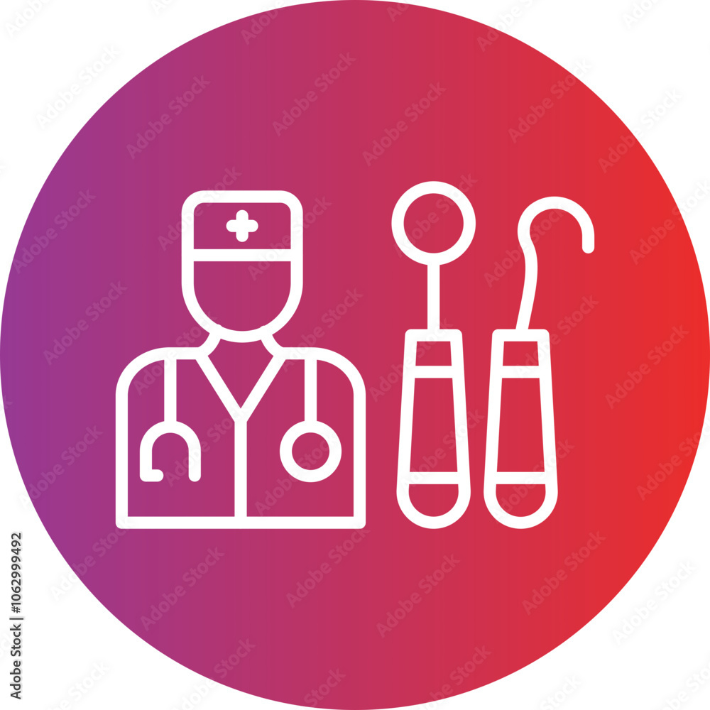 Dental Assistant icon style Dental Assistant icon style