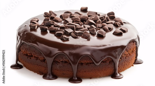 Rich Dark Chocolate Cake with Milk Chocolate Topping