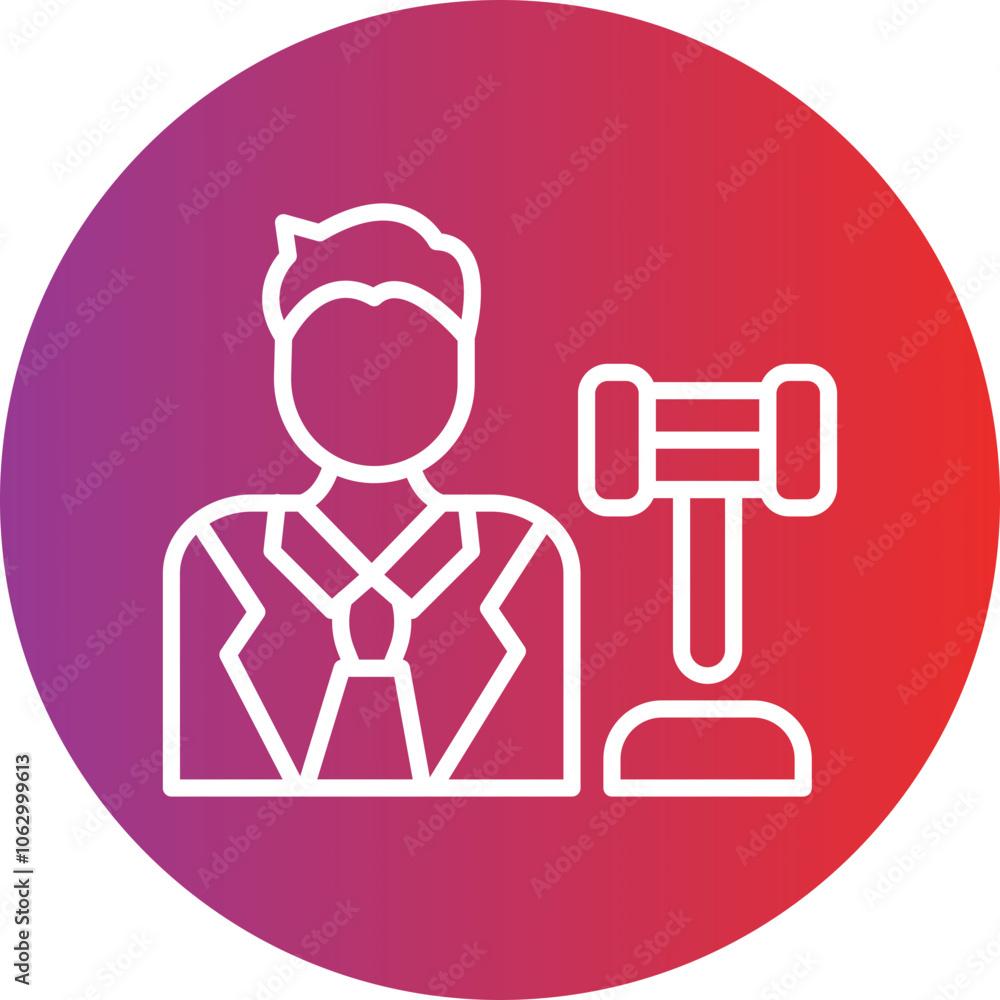 Judge icon style Judge icon style