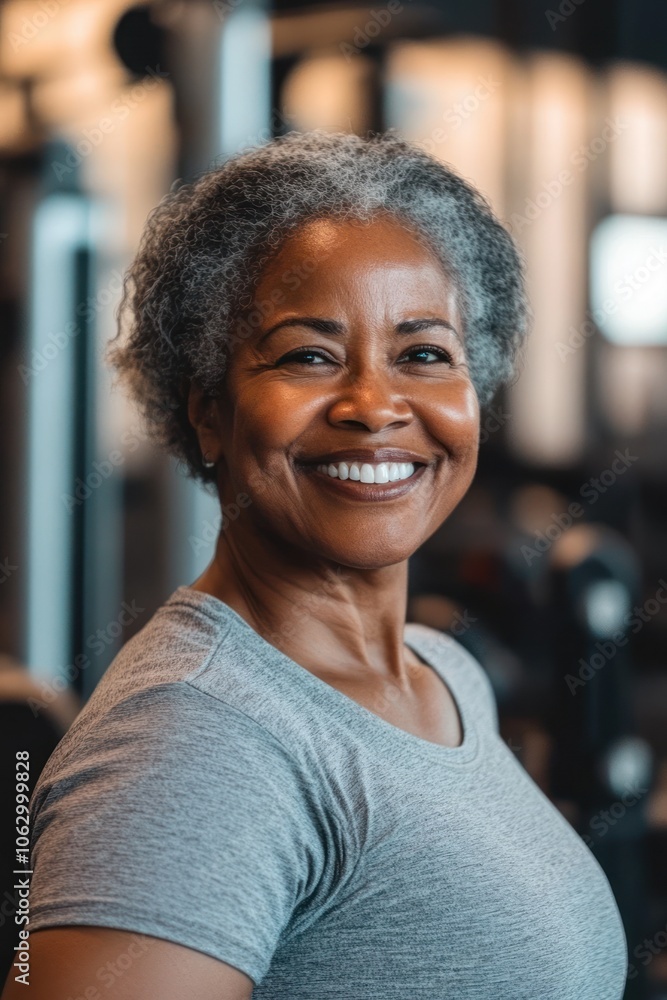 Smiling happy african american old woman in sportswear at gym. healthy lifestyle, active aging, senior leisure. fitness workout, health, wellness. Smiling happy african american old woman in sportswear at gym. healthy lifestyle, active aging, senior leisure. fitness workout, health, wellness.