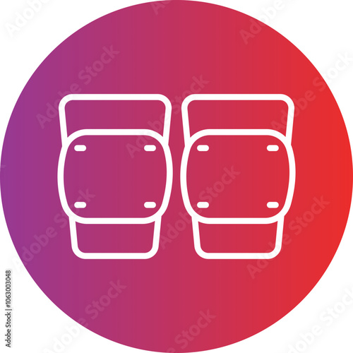 Knee Pad icon style