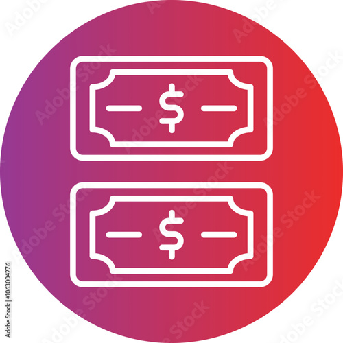 Dollar Bills icon style