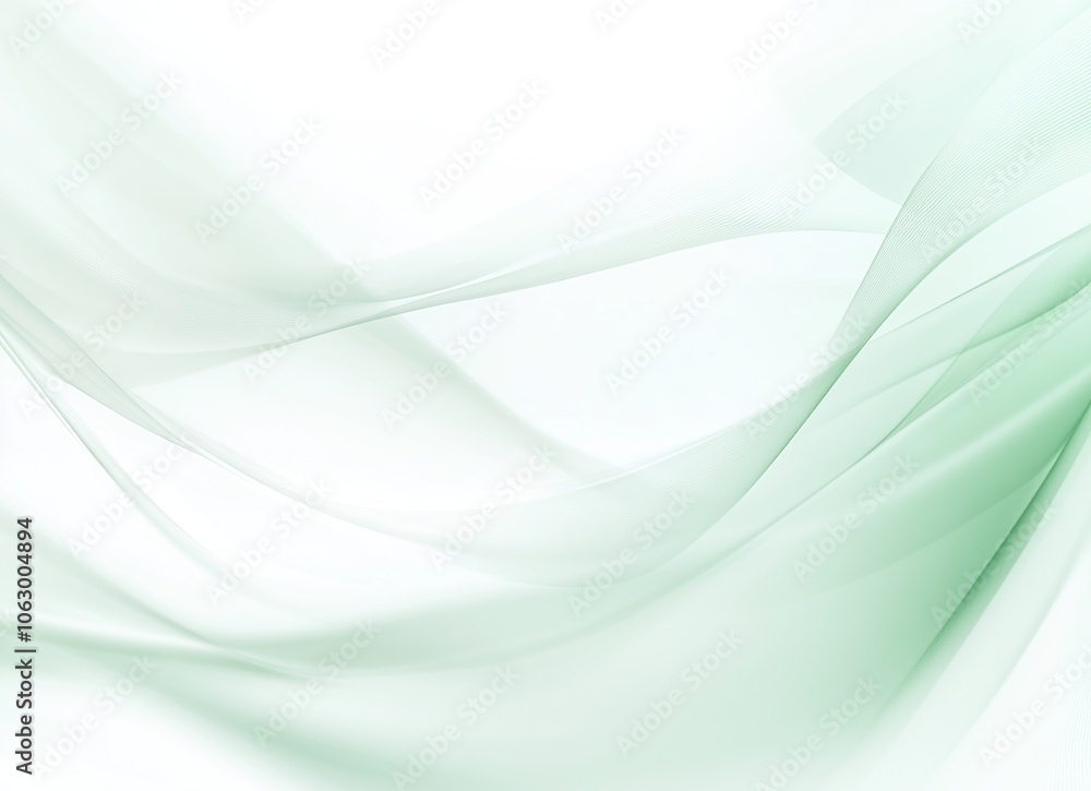 Abstract green background with soft and delicate curves. Abstract green background with soft and delicate curves.
