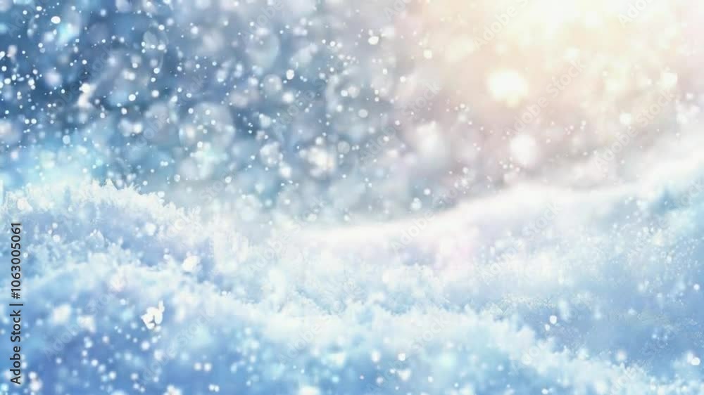 A serene winter landscape with softly falling snowflakes and gentle light. A serene winter landscape with softly falling snowflakes and gentle light.