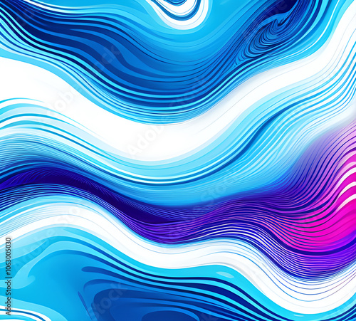 Blue and colorful wavy dynamic motion graphics. light motion shape curve. wavy banner template. background texture, neat cracks, 8k quality. generative ai 