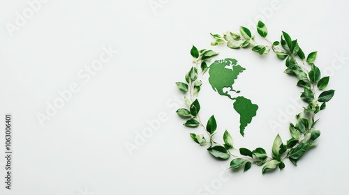 Green Earth Leaf Wreath for Eco-Friendly Designs