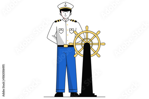 Male Skipper Illustration