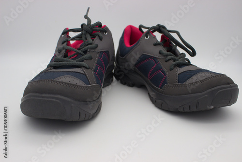 Durable Hiking Shoes with Pink Details