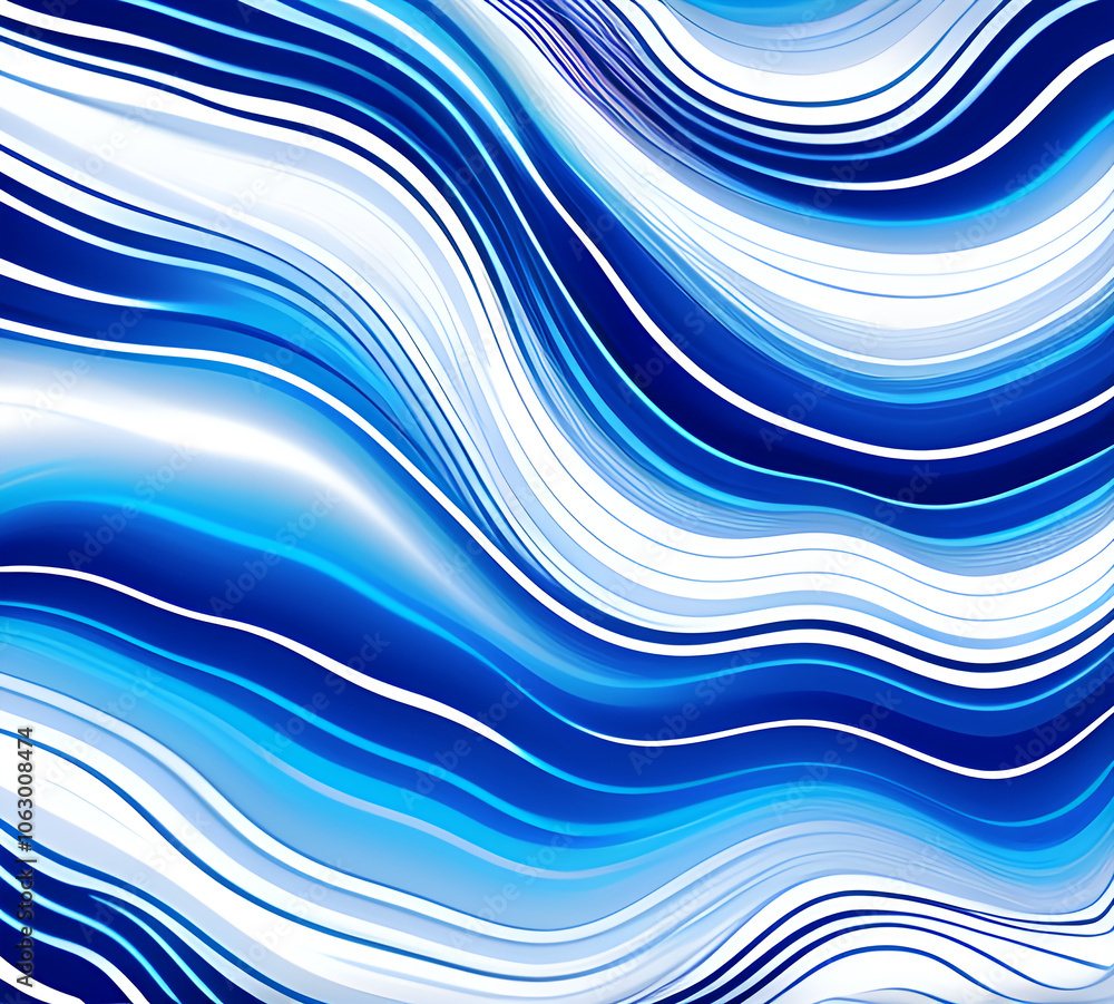 Fototapeta premium Blue and colorful wavy dynamic motion graphics. light motion shape curve. wavy banner template. background texture, neat cracks, 8k quality. generative ai 