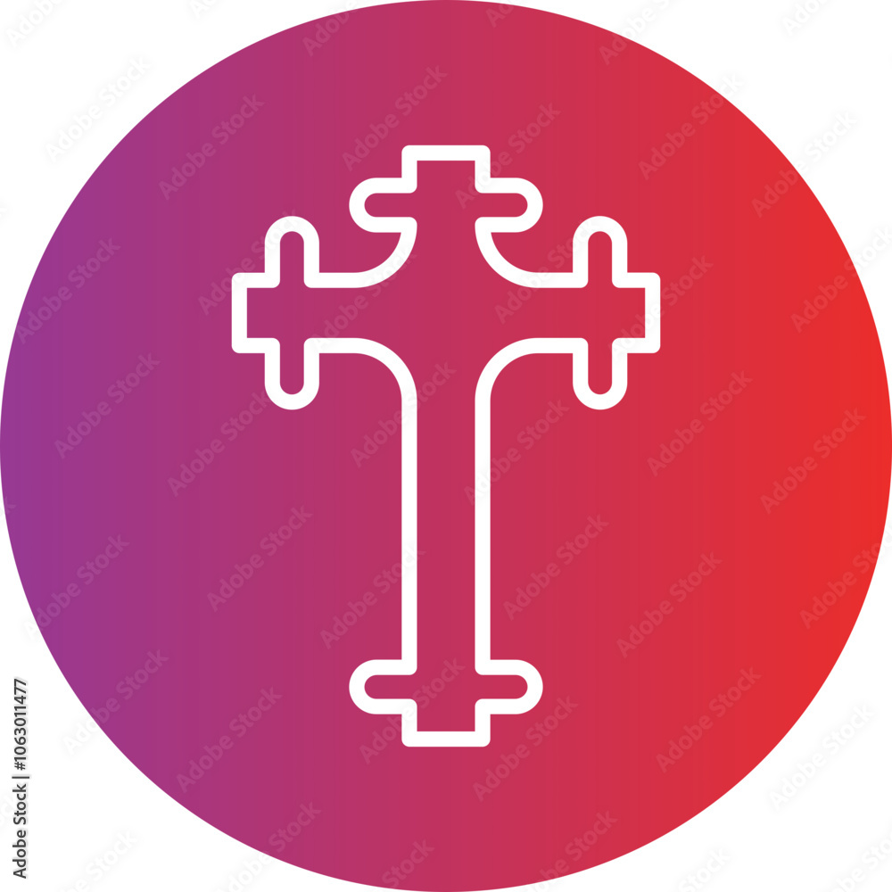 Latin Cross icon style Latin Cross icon style