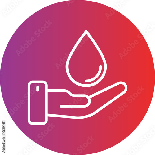 Water Scarcity icon style