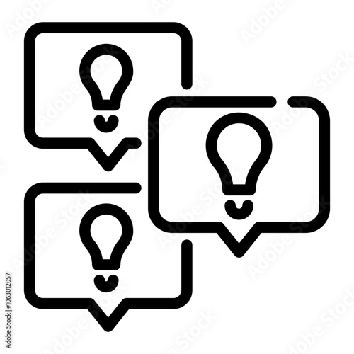 share ideas Line Icon