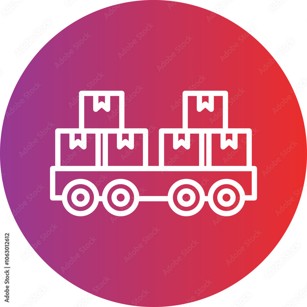 Freight Train icon style Freight Train icon style