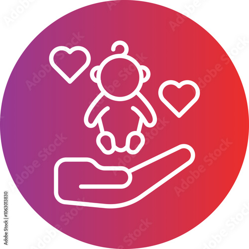 Child Care icon style