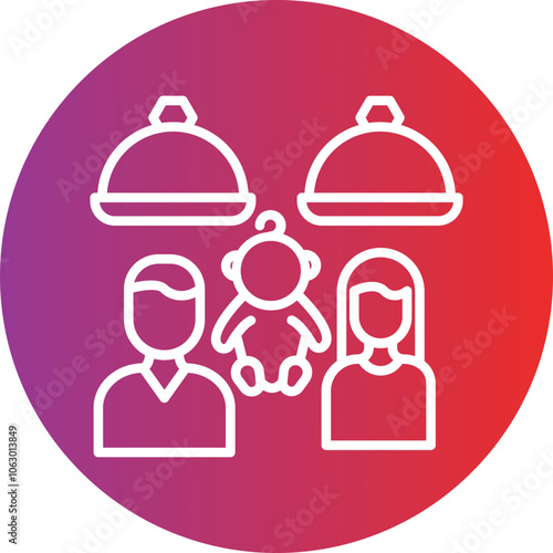 Family Meal icon style