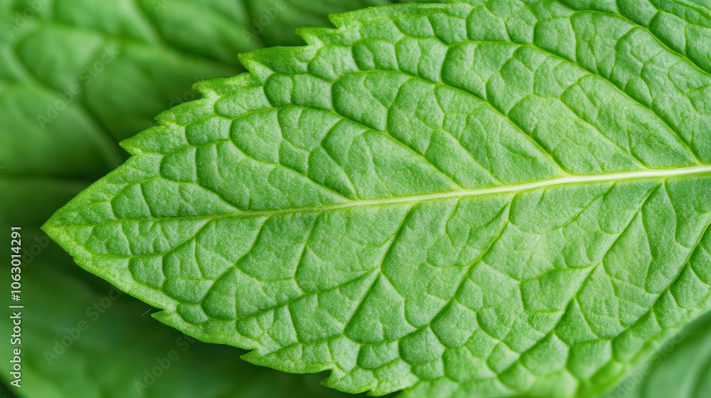 A close-up of fresh green mint leaves showcasing their textured surface and vibrant color. A close-up of fresh green mint leaves showcasing their textured surface and vibrant color.