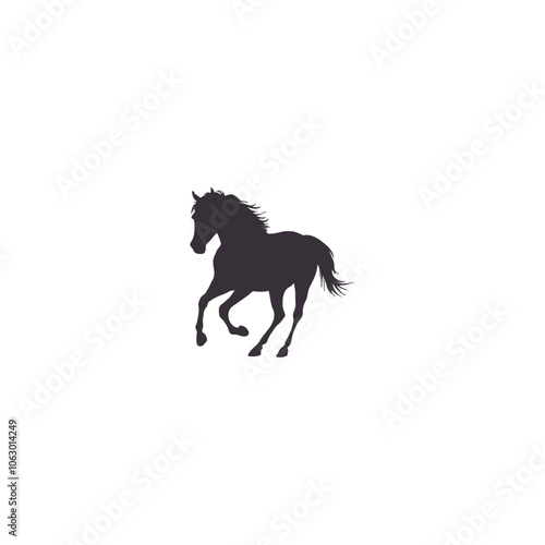 Horse silhouette vector illustration image