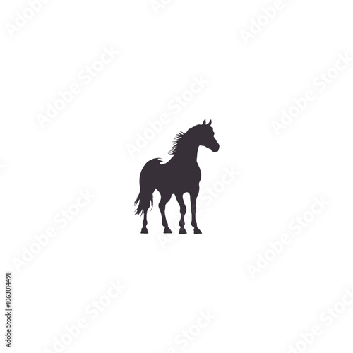 Horse silhouette vector illustration image