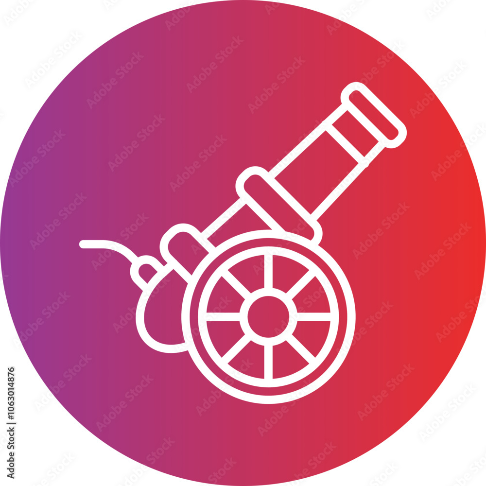 Fototapeta premium Cannon icon style