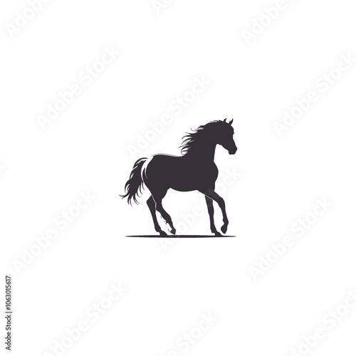 Horse silhouette vector illustration image