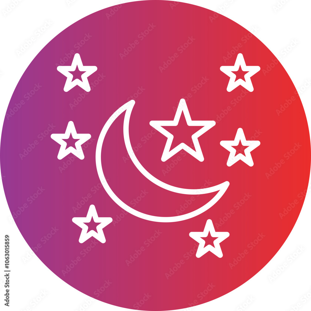 Moon icon style Moon icon style