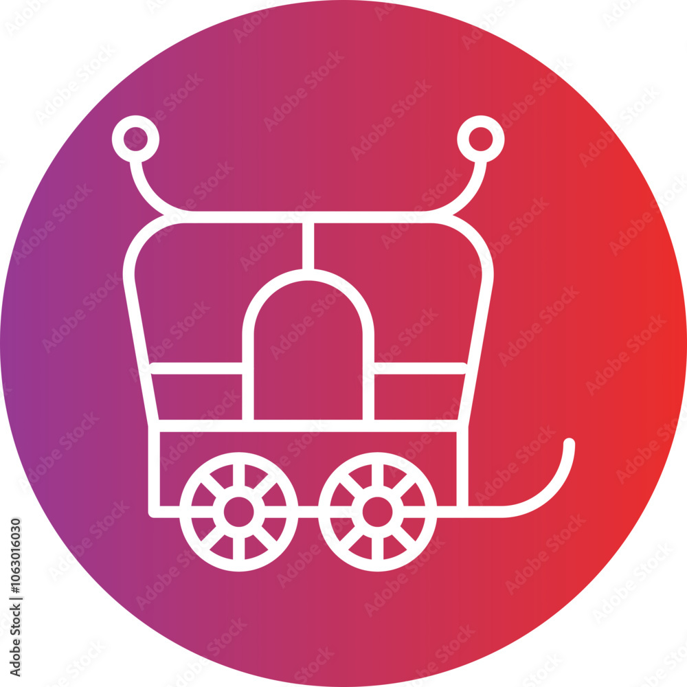 Fototapeta premium Carriage icon style