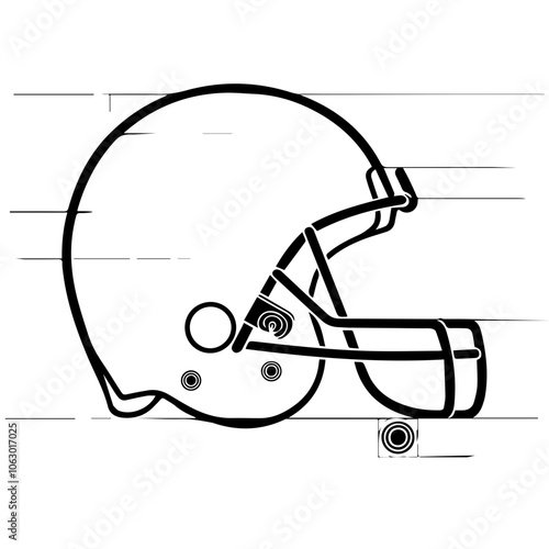 Wallpaper Mural A minimalist black-and-white logo for American football Torontodigital.ca