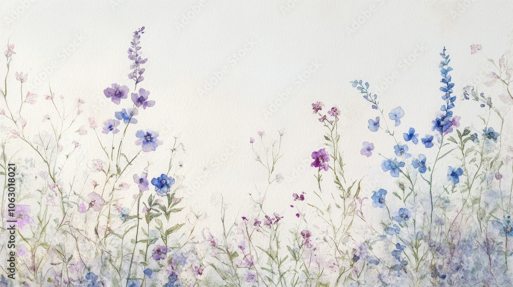 Naklejka premium Soft Floral Background in Pastel Colors