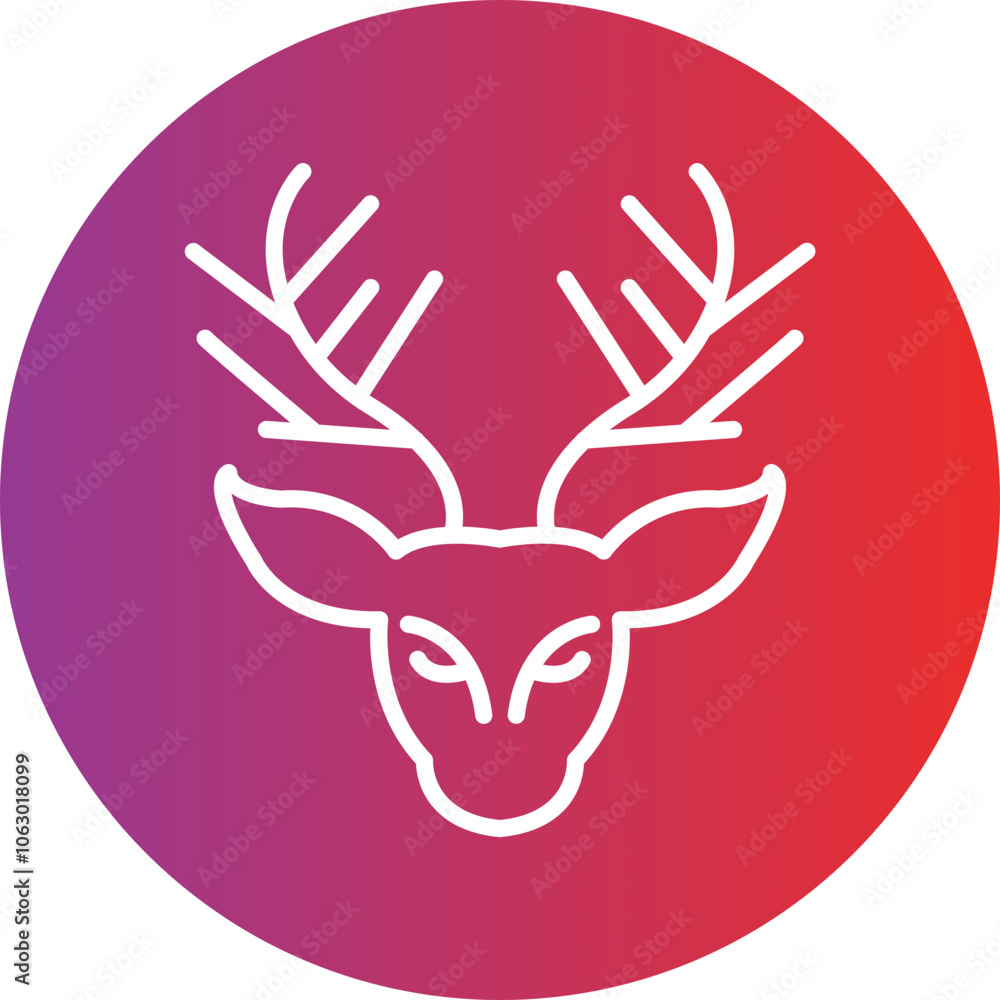 Obraz premium Reindeer icon style