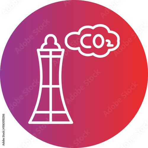 Carbon Dioxide icon style