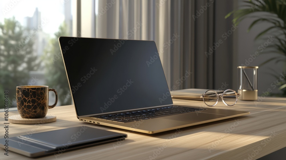 Fototapeta premium The Modern Laptop Workspace