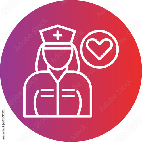 Caregiver Female icon style