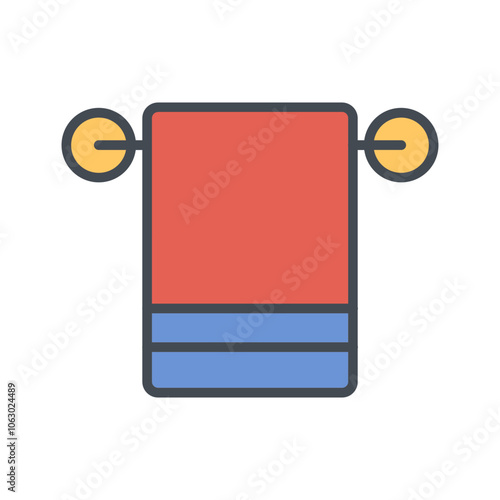 Bath Towels Vector Icon