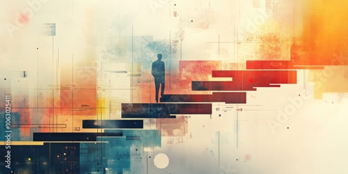 A visual timeline of business milestones, perfect for presenting your company's journey on a modern, abstract background.