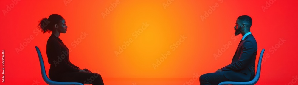 A therapist and client sitting across from each other, with warm light symbolizing the safe space for healing and recovery A therapist and client sitting across from each other, with warm light symbolizing the safe space for healing and recovery