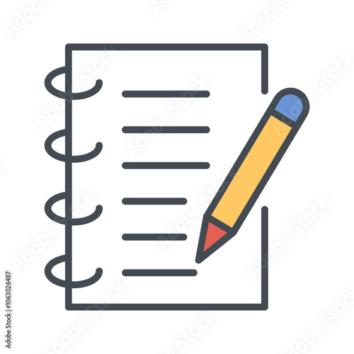 Journalist Notebook Vector Icon